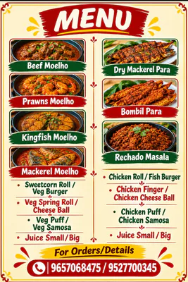 Homemade Goan foods